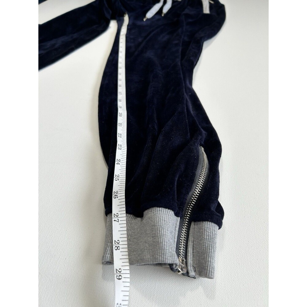 Post Game Blue Velour Joggers Size Large Zip Ankle Drawstring Pants *READ - Picture 5 of 16
